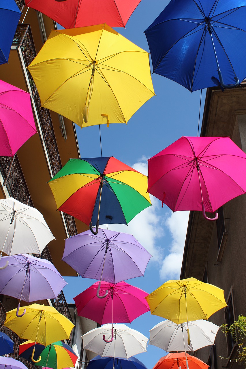 umbrellas, colors, arona